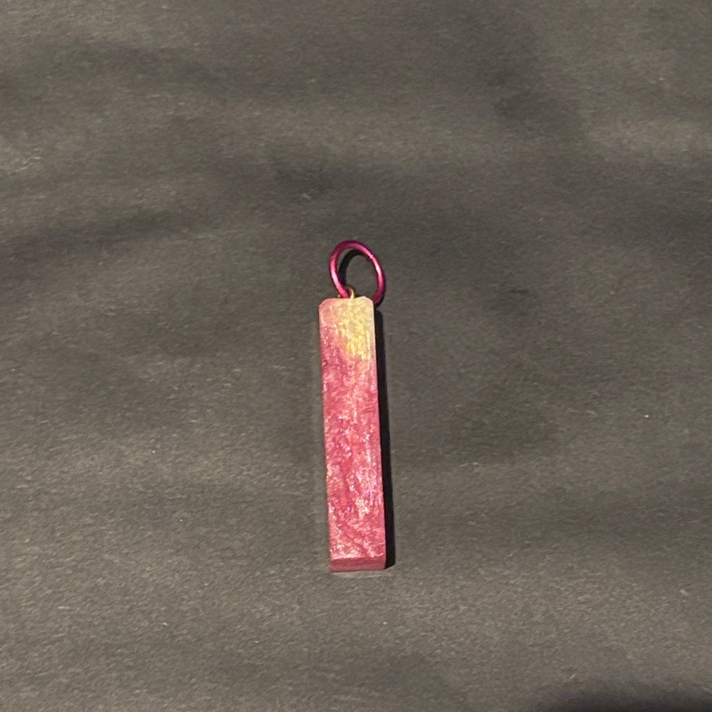 Pink Rectangular Pendant (handmade)
